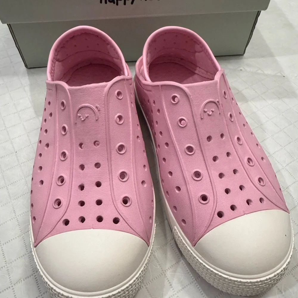 Kids Pink Water Shoes - Slip-On Water-Resistant Sneakers
